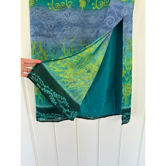 Vtg Y2k Tailor B. Moss Maxi Skirt Sz 10 Princess Diaries California Beach Party - Picture 4 of 7